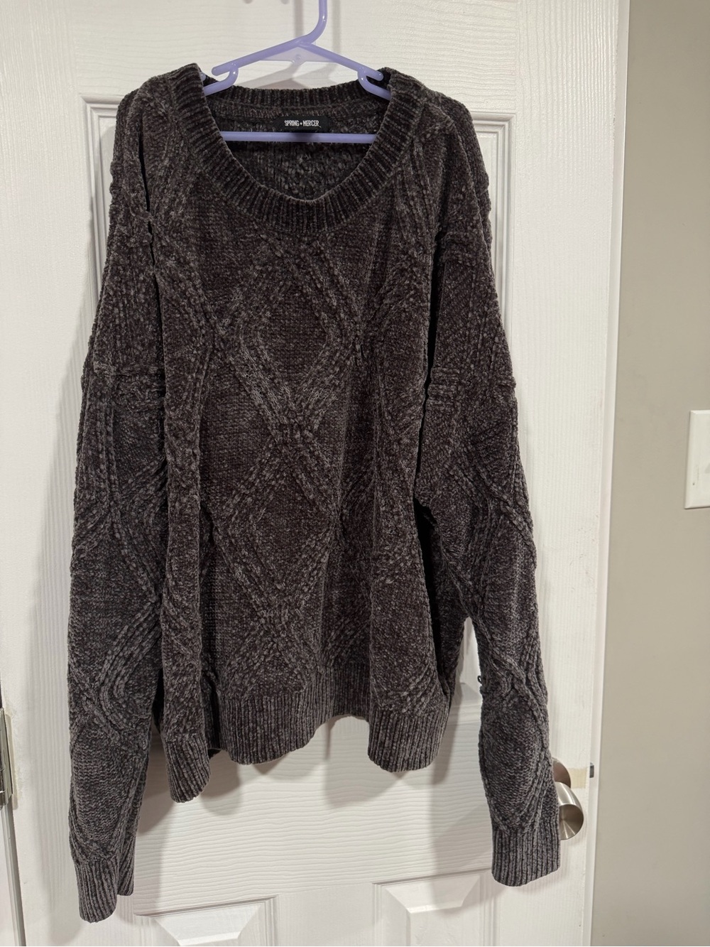 Thread & Supply Women’s Charcoal Textured Crewneck Sweater